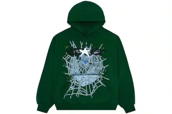 Hunter Green Sp5der Hoodie Web