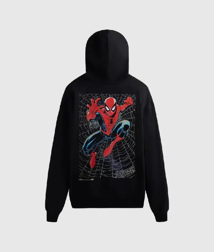 Kith For Sp5der Web Logo Black Hoodie