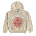 SP5DER LOGO CREAM HOODIE