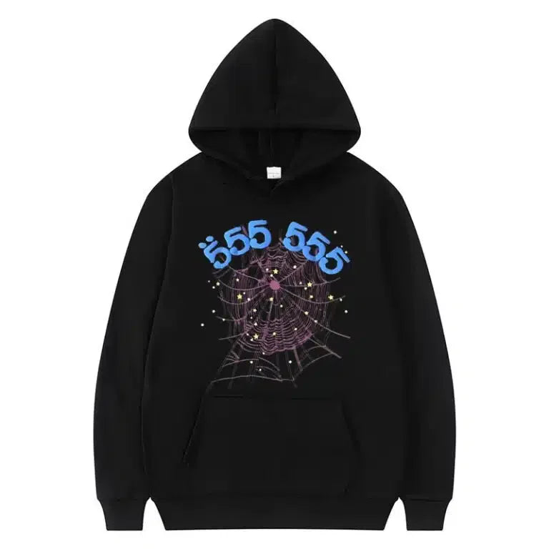 Sp5der 555 555 Angel Number – Black Hoodie