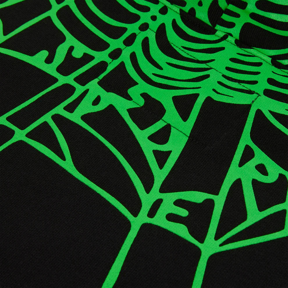 Sp5der Black Heavy Web Hoodie