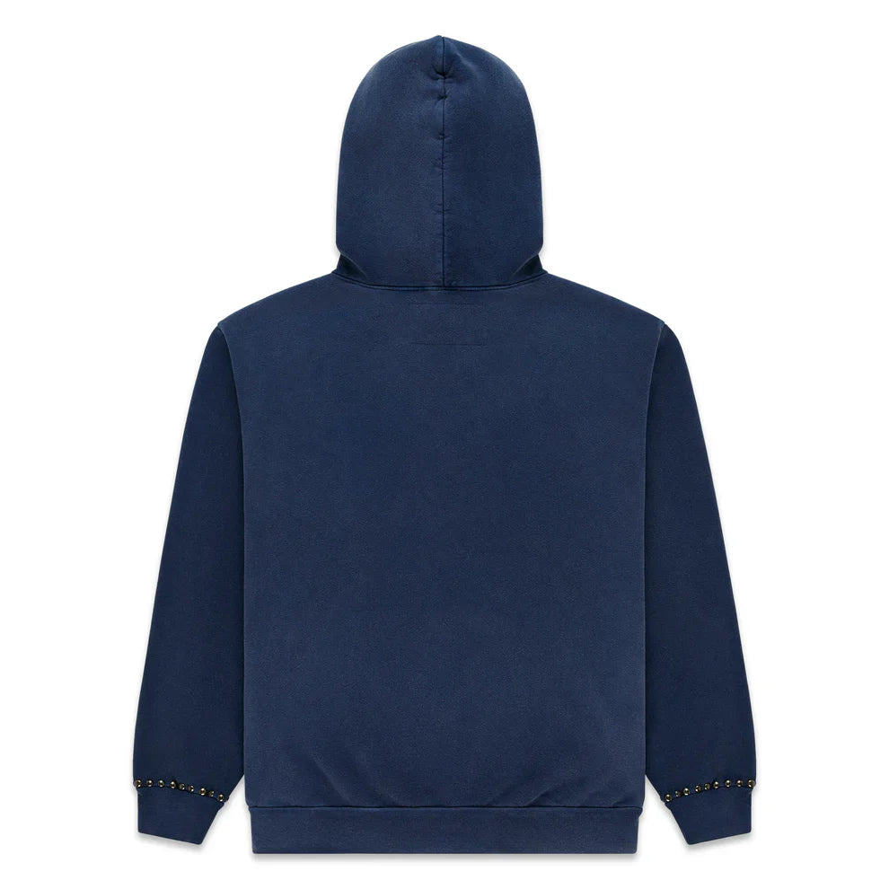 Sp5der Blue Studded Punk Hoodie