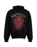 Sp5der OG Rhinestone Logo Black Hoodie