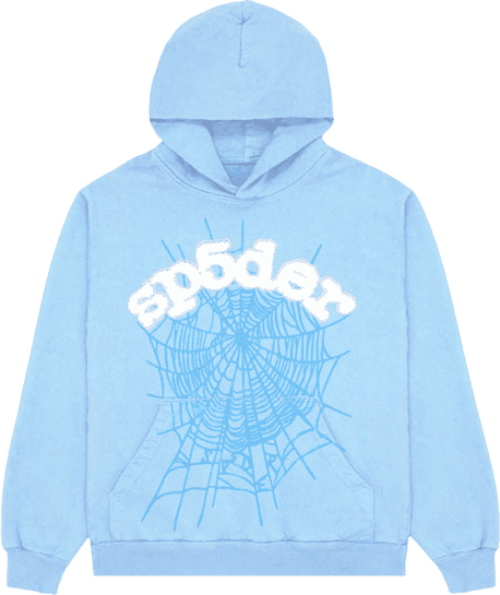 Sp5der White Printed– Sky Blue Tracksuit