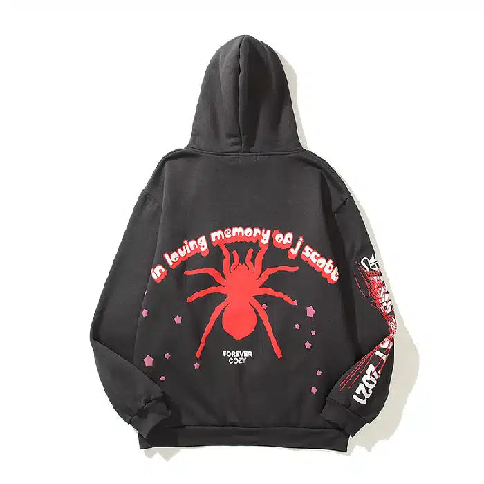 Sp5der Printed Cotton Multi Colors Hoodie
