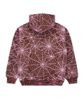 Sp5der All Over Print Hoodie White Brown Logo